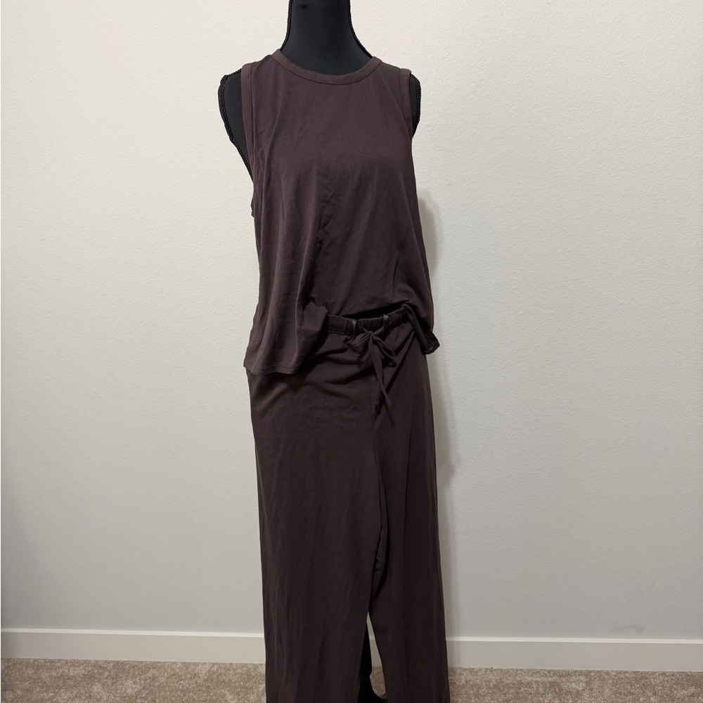NWT  State of Day sleeveless Brown Pajama Set